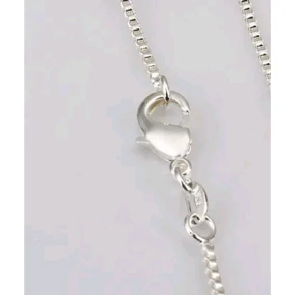 Sterling Silver 925 Box Chain 1mm Necklace 20" Layering Minimalist Jewelry - Picture 4 of 5